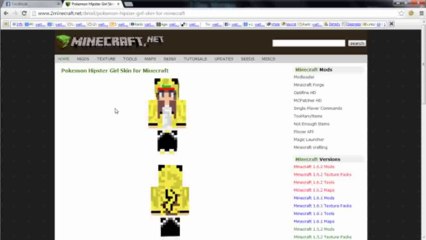 Pokemon Hipster Girl Skin for Minecraft