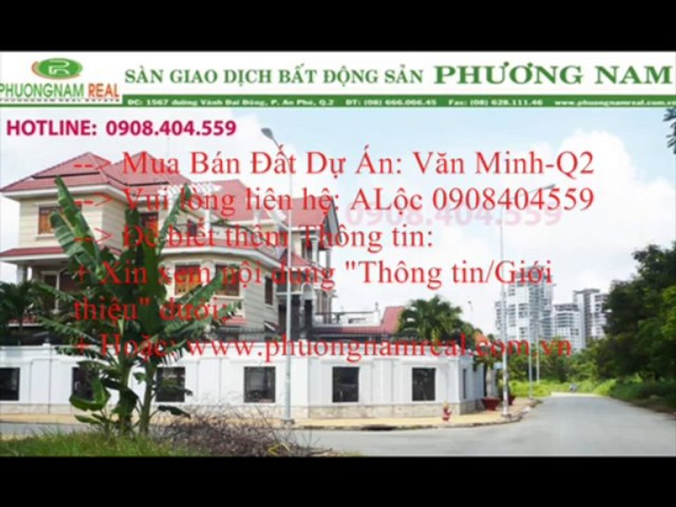 (Thủy 0908082369) Bán đất Văn Minh quận 2, DT 6x21m(147m2)-Giá 25Tr/m2, 10x20m-Giá 25Tr/m2
