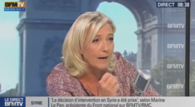 Le Pen : Intervenir en Syrie c'est être aux côtés d'Al-Qaïda