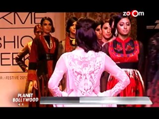 Nargis Fakhri walked the ramp for Ritu Kumar