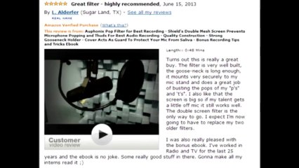 Auphonix Pop Filter - Reviews From Amazon.com