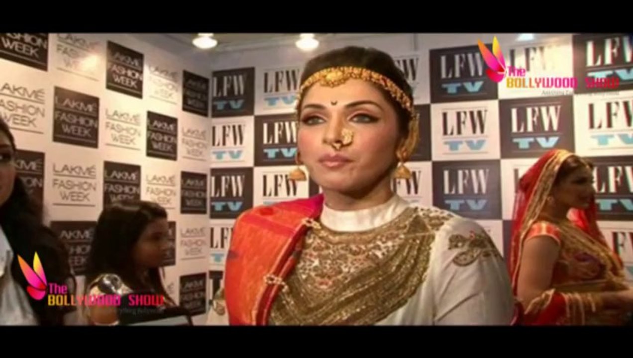 LFW WINTER FESTIVE COLLECTION 2013(HARSHEETA CHATARJEE DESHPANDE-SONALI BENDRE & ESHA KOPPIKAR)_6