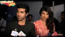 Priyanka Chopra & Ramcharan Teja on the sets of Bade achhe lagte hain