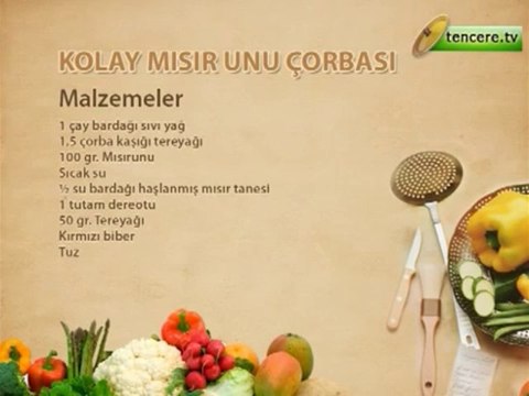 Kolay Misir Unu Çorbasi - Yemek Tarifi