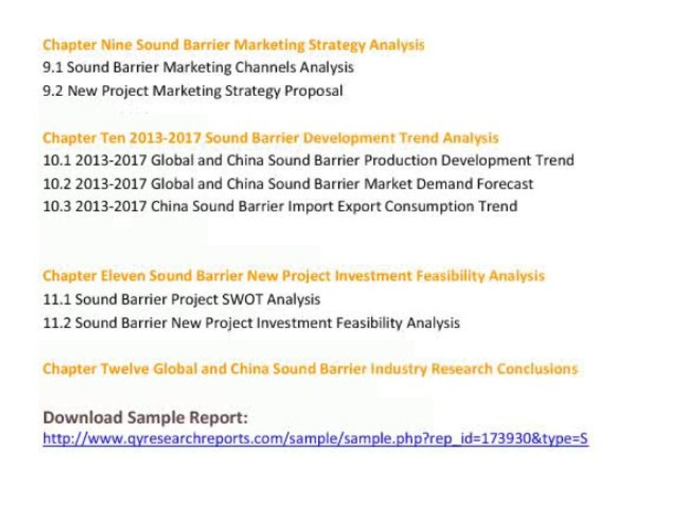 Global And China Sound Barrier Industry 2013