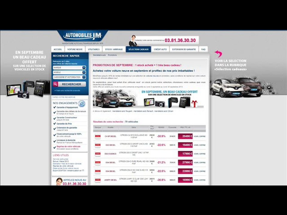 voiture neuve promotion septembre