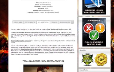 Total War Rome 2 code d'activation gratuit (Septembre 2013 )