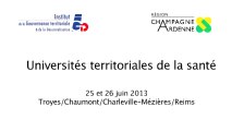 Universités territoriales de la santé en Champagne-Ardenne