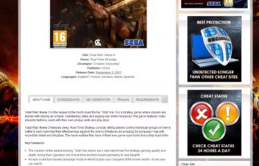 Descarga Total War Rome II generador de claves