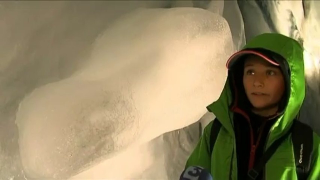 Les sculptures éphémères du glacier de la Girose