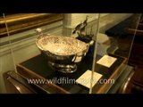 Silver flower vase presented by Queen Elizabeth and Prince Philip to the President