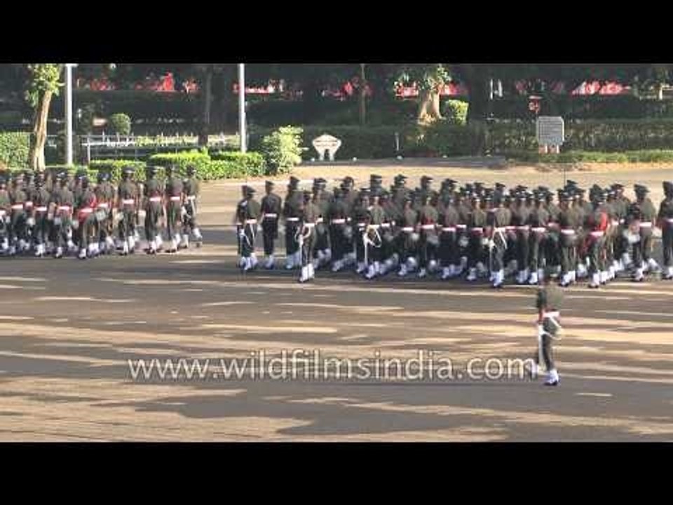 Cadets stand in groups at Army parade