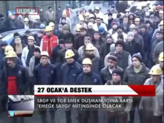 27 OCAK EMEĞE SAYGI MİTİNGİNE DESTEK