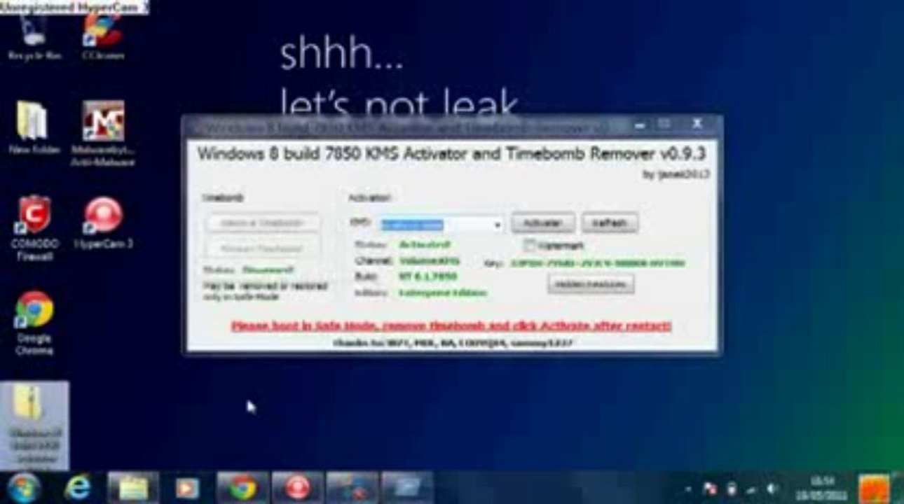 windows 8 Permenant Activator 2013.
