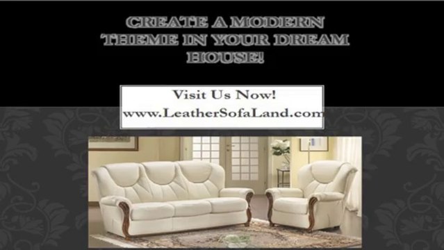 Finest Collections of Furniture leather sofa
