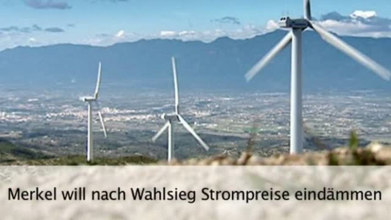 Bundeskanzlerin Merkel will nach Wahlsieg Strompreise eindämmen