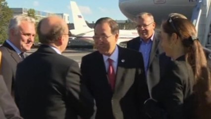 Ban arrives for G20