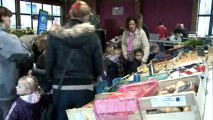 Visite du marché couvert avec les enfants de l'école Seydoux