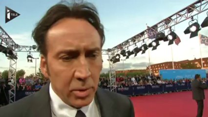 Sur le tapie rouge avec Nicolas Cage