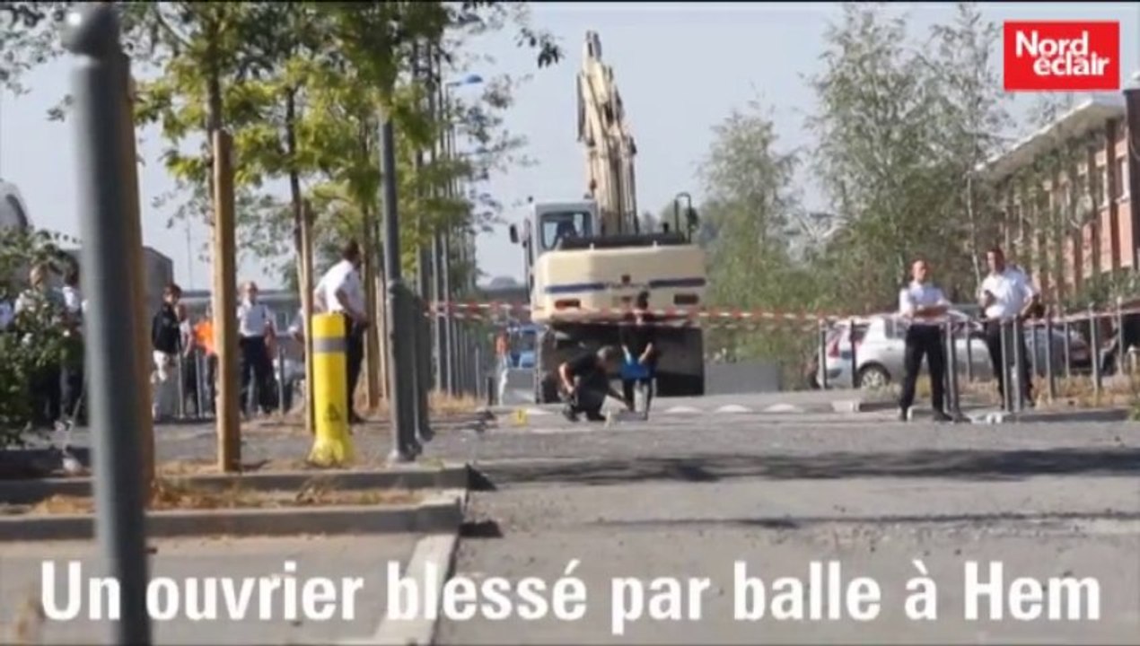 Hem : un ouvrier blessé par balles sur un chantier