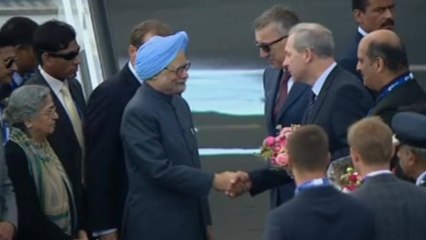 India's Singh arrives for G20