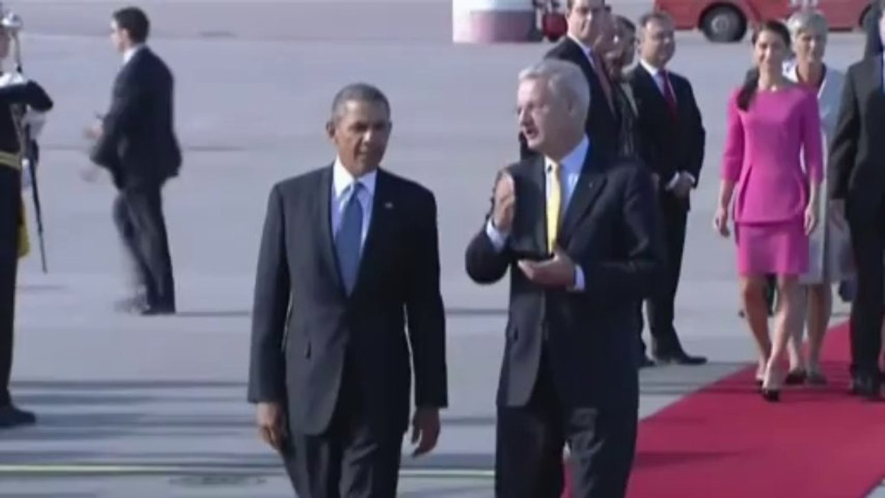 Obama chega a Estocolmo