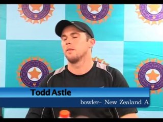 New Zealand A legbreak bowler Todd Astle press conference