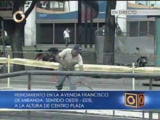 Vía hacia el oeste de la Av. Francisco de Miranda será reabierta en horas de la tarde