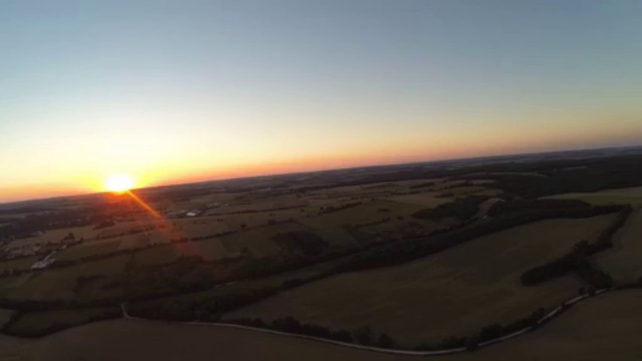 Villejésus au couché du soleil - Quadricoptère GoPro Hero 3