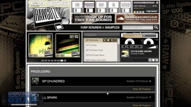 Raw Cutz dusty hip hop sample website