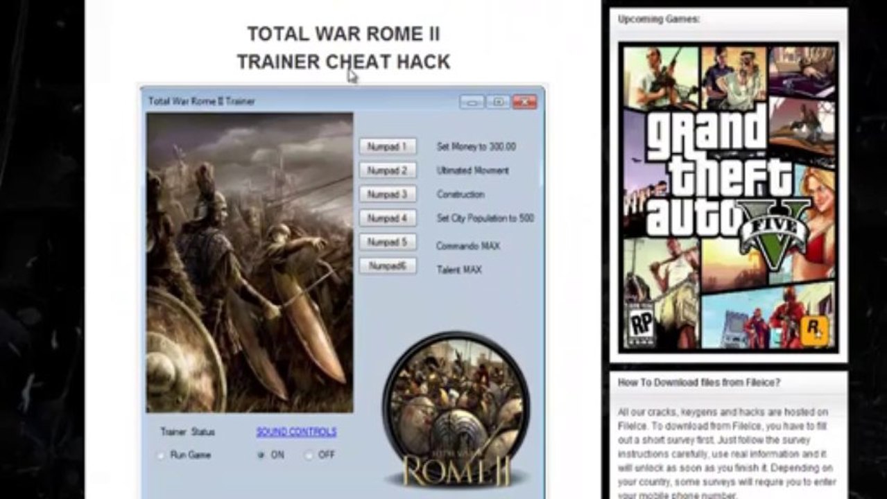 Total War Rome II CHEAT  PC DOWNLOAD