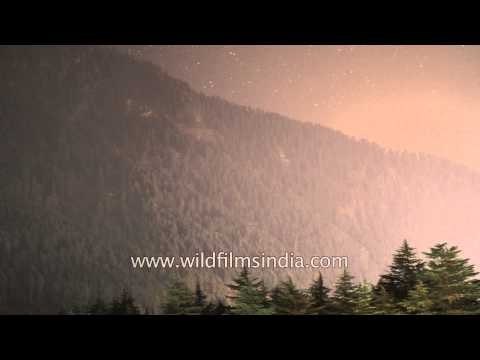 Stars above the mountains in Manali - Time Lapse