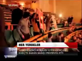 TGB Stockholm'de Egemen Bağışı böyle protesto etti