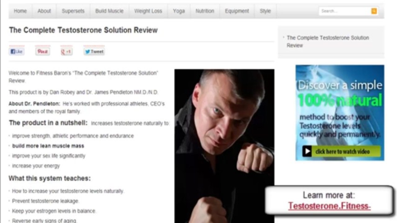 Overview of the Complete Testosterone Solution Review on Fitness Baron