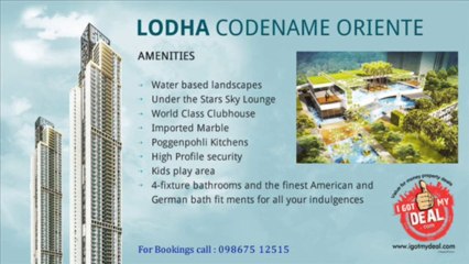 Lodha Codename Oriente in parel