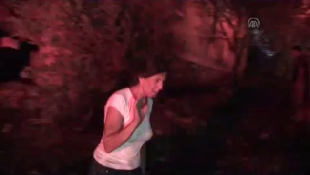 Köy alevlere teslim oldu