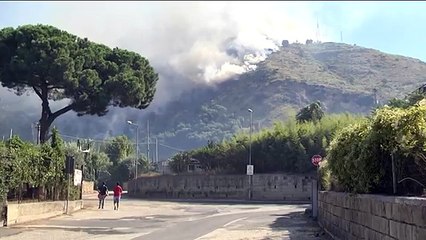 Napoli - Incendio nella zona di Cuma -live- (04.09.13)