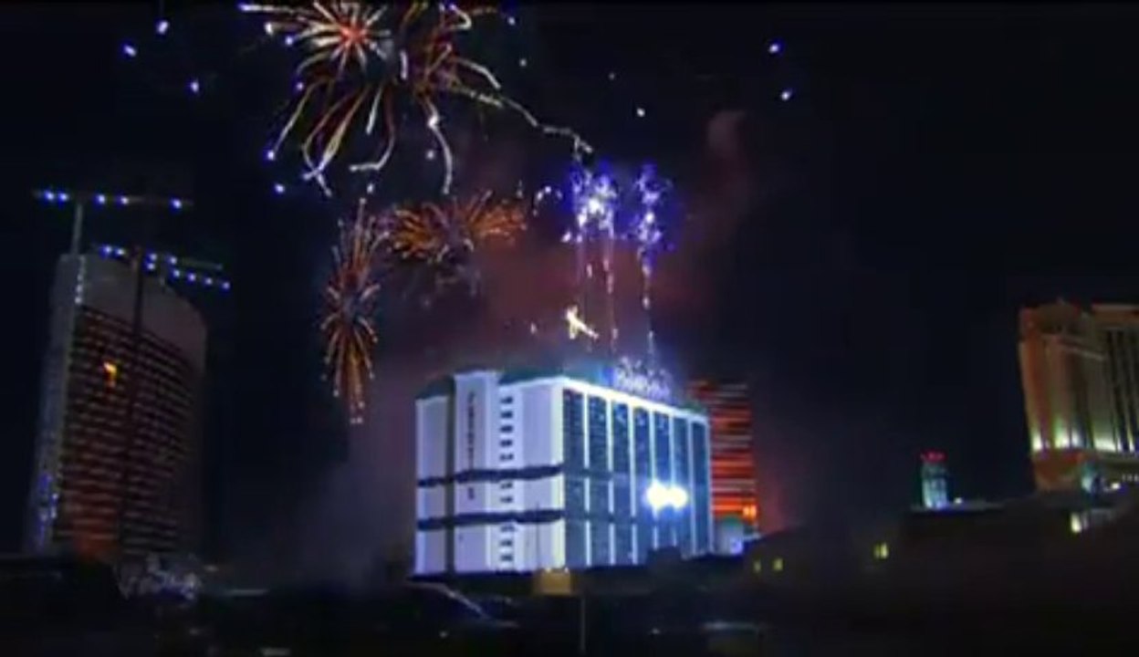 Spectacular Implosion of the New Frontier Hotel in Las Vegas.