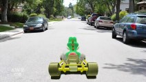 Mario Kart in Real Life (3D Chalk Art)!