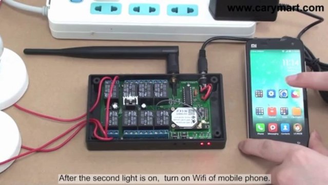 AC Lamps Are Controllable via Smart Mobile Phone WiFi controller
