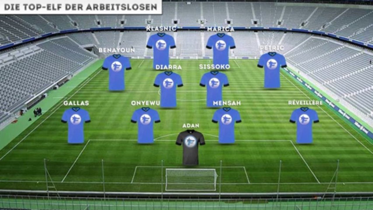 Die top-elf der arbeitslosen