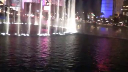 jet d'eau et lumière Las Vegas