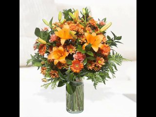 Floraqueen Flores Blancas y Naranjas