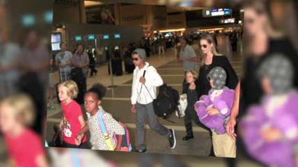 Angelina Jolie Guides Her Six Children Through LA Airport as the Family Relocate to Australia