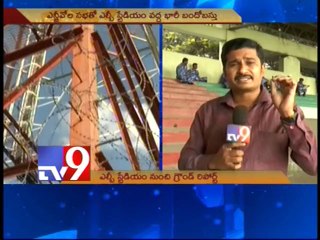 High tension at L.B.Stadium ahead of A.P NGOs rally