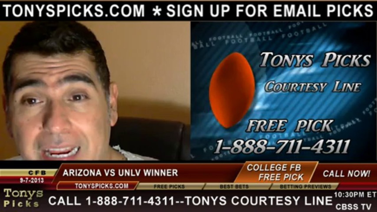 UNLV Rebels vs. Arizona Wildcats Pick Prediction NCAA College Football Odds Preview 9-7-2013