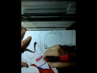 How To Draw Android-18 Kissing Krilin