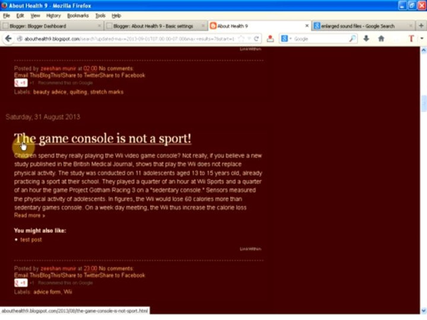 The game console is not a sport!