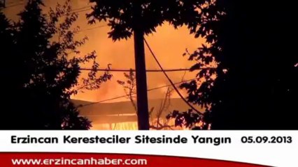 Erzincan Keresteciler Sitesinde Yangın