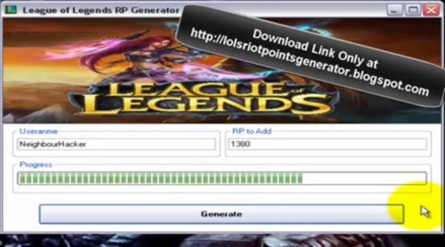 ▶ [FR] Riot Points Gratuit - Generateur de Riot Points - Télécharger [Septembre 2013]